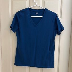Lands' End Women's Blue V-Neck Top S